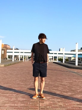 「チノトラウザー」｜こじまさん（メンズ・178cm）の夏コーディネート