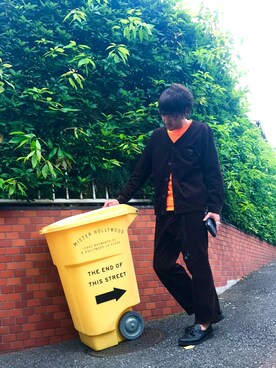 「CIAOPANIC TYPY（チャオパニックティピー）のアイテム（ノーカラージャケット）」を使った、こじまさん（メンズ・178cm）の秋コーディネート