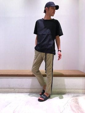 「CLANE（クラネ）のアイテム（キャップ）」を使った、こじまさん（メンズ・178cm）の夏コーディネート