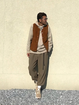 「KOMONO.（コモノ）のアイテム」を使った、こじまさん（メンズ・178cm）の冬コーディネート