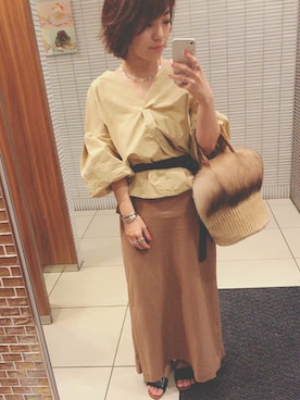 「COMPILATION（コンピレーション）のアイテム」を使った、makiさん（レディース・152cm）の春コーディネート