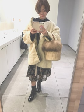 「COMPILATION（コンピレーション）のアイテム」を使った、makiさん（レディース・152cm）の秋コーディネート