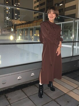 【public tokyo】マルチレイヤードシャツワンピース