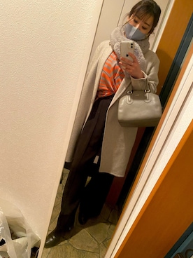 「ノーカラージャケット」｜fmk.さん（レディース・157cm）の冬コーディネート