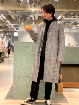 「koe（コエ）のアイテム（その他アウター）」を使った、🦋¥U🦋さん（メンズ・180cm）の秋コーディネート