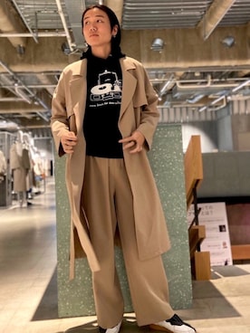 「koe（コエ）のアイテム（ブルゾン）」を使った、🦋¥U🦋さん（メンズ・180cm）の冬コーディネート