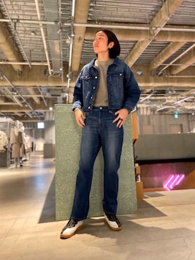 「koe（コエ）のアイテム（ブルゾン）」を使った、🦋¥U🦋さん（メンズ・180cm）の春コーディネート