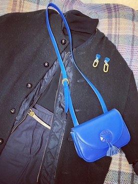 「Eddie Bauer（エディーバウアー）のアイテム（ノーカラージャケット）」を使った、るしさん（レディース・158cm）の冬コーディネート