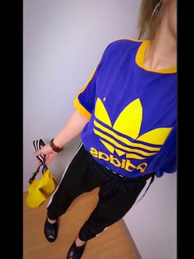 「アイテム（ボディバッグ/ウエストポーチ、イエロー系）」を使った、Chi---さん（レディース・162cm）の夏コーディネート