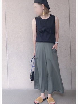 「BEAMS（ビームス）のアイテム（ピアス（両耳用））」を使った、𝚜𝚊𝚢𝚊さん（レディース・152cm）の夏コーディネート
