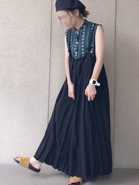 「FREAK'S STORE（フリークスストア）のアイテム（ハンチング/ベレー帽）」を使った、𝚜𝚊𝚢𝚊さん（レディース・152cm）の夏コーディネート