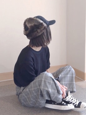 「14+（イチヨンプラス）のアイテム（トップス）」を使った、𝚜𝚊𝚢𝚊さん（レディース・152cm）の秋コーディネート