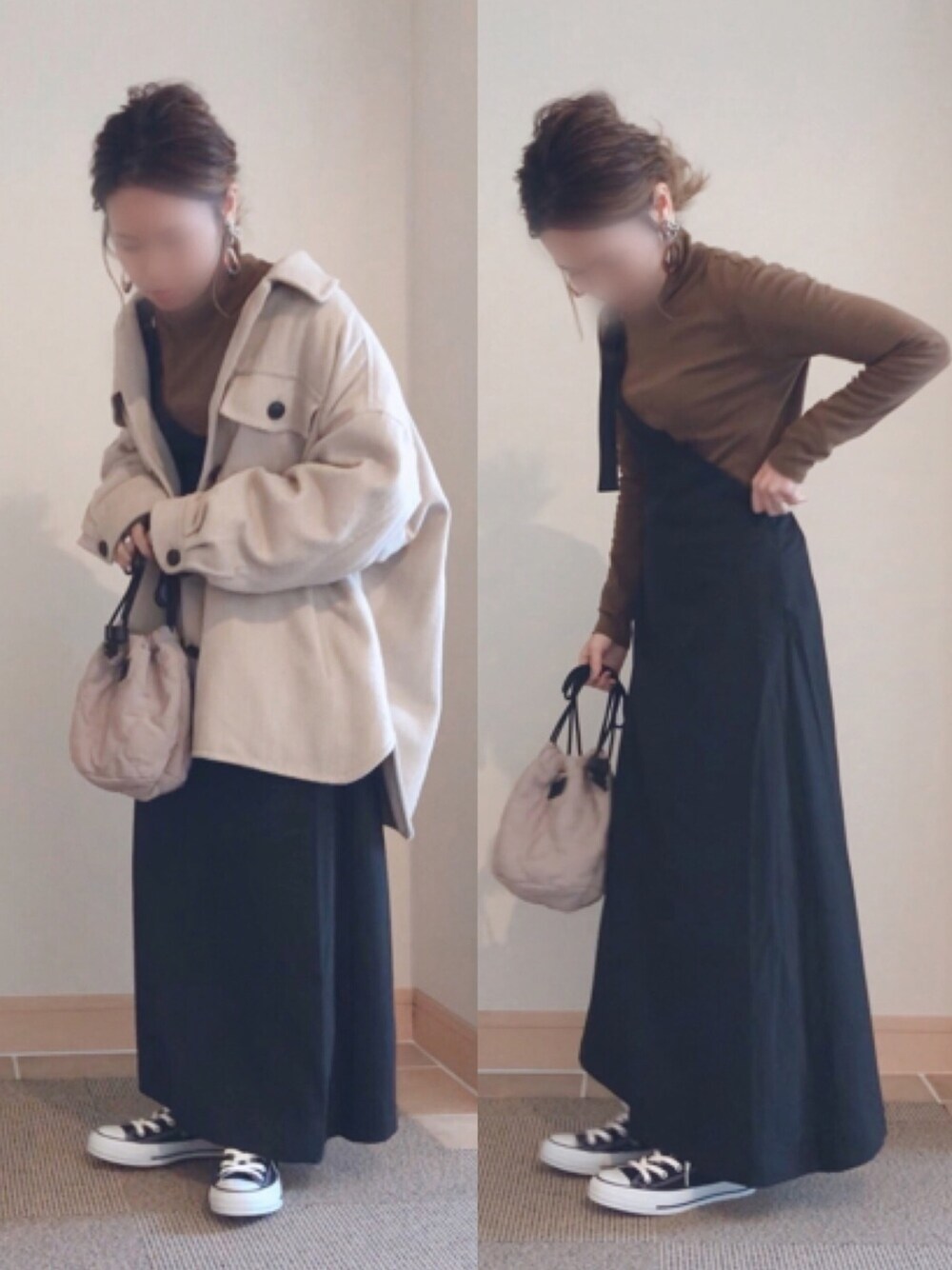 ãã©ãã¯ç³»ã®ãžã£ã³ããŒã¹ã«ãŒãããã©ãŠã³ç³»ã®Tã·ã£ã/ã«ãããœãŒãããŒãžã¥ç³»ã®ãã®ä»ã¢ãŠã¿ãŒãççšããã¬ãã£ãŒã¹ã®å¬ã³ãŒãã£ããŒãã®1æç®ã®åç