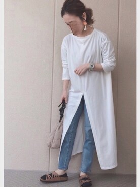 「平成最後のWEARISTAセンバツ」｜「アイテム（サンダル）」を使った、𝚜𝚊𝚢𝚊さん（レディース・152cm）の春コーディネート