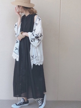 「Color（カラー）のアイテム」を使った、𝚜𝚊𝚢𝚊さん（レディース・152cm）の春コーディネート