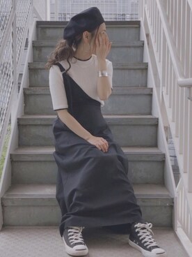 「petitcro（プティクロ）のpetitcro  ワイドバングル PCKB1901001（バングル/リストバンド）」を使った、𝚜𝚊𝚢𝚊さん（レディース・152cm）の春コーディネート