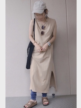 「DHOLIC（ディーホリック）のアイテム（サングラス）」を使った、𝚜𝚊𝚢𝚊さん（レディース・153cm）の夏コーディネート