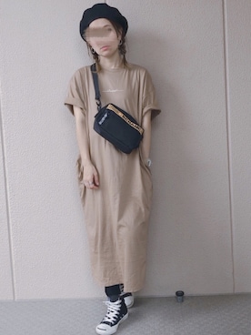 「M.deux（エムドゥ）のアイテム（ワンピース）」を使った、𝚜𝚊𝚢𝚊さん（レディース・153cm）の夏コーディネート