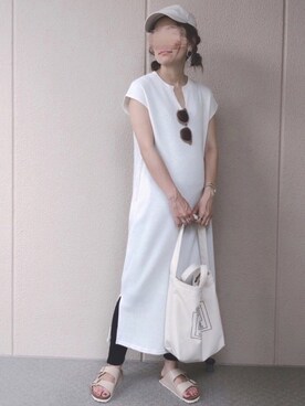 マタニティウェア グッズを使った 白ワンピース のレディース人気ファッションコーディネート Wear