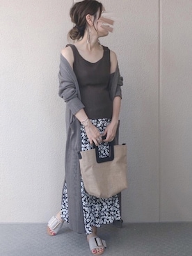 「リネン素材」｜𝚜𝚊𝚢𝚊さん（レディース・152cm）の夏コーディネート