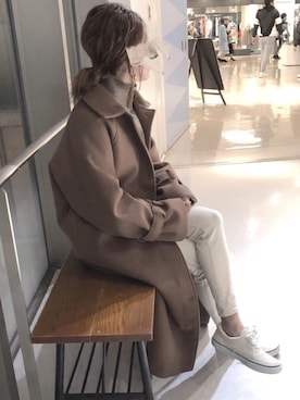 「DHOLIC（ディーホリック）のアイテム（その他アウター）」を使った、𝚜𝚊𝚢𝚊さん（レディース・152cm）の冬コーディネート