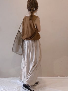 「CONVERSE（コンバース）のconverse（コンバース） ALL STAR OX（オールスターOX）（スニーカー）」を使った、𝚜𝚊𝚢𝚊さん（レディース・152cm）の春コーディネート