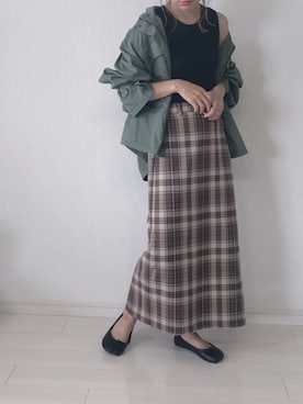 「reca（レカ）のアイテム（ミリタリージャケット）」を使った、𝚜𝚊𝚢𝚊さん（レディース・152cm）の秋コーディネート