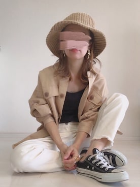 「Chillfar（チルファー）のアイテム（ブルゾン）」を使った、𝚜𝚊𝚢𝚊さん（レディース・152cm）の秋コーディネート