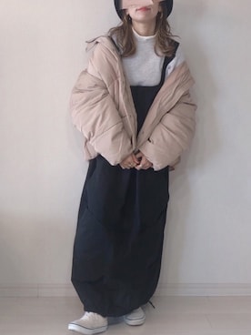 「UNIQLO（ユニクロ）のスウェットクルーネックプルオーバー（長袖）（パーカー）」を使った、𝚜𝚊𝚢𝚊さん（レディース・152cm）の秋コーディネート