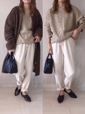 「Chillfar（チルファー）のアイテム（ステンカラーコート）」を使った、𝚜𝚊𝚢𝚊さん（レディース・152cm）の秋コーディネート