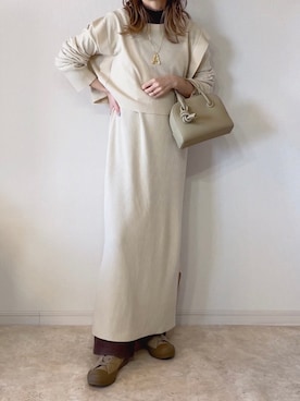 「reca（レカ）のアイテム（レギンス/スパッツ）」を使った、𝚜𝚊𝚢𝚊さん（レディース・152cm）の冬コーディネート