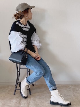 「袖フリル」｜「アイテム（その他）」を使った、𝚜𝚊𝚢𝚊さん（レディース・152cm）の冬コーディネート