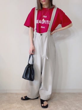 「MAMACASAR（ママカサル）のアイテム」を使った、𝚜𝚊𝚢𝚊さん（レディース・152cm）の春コーディネート