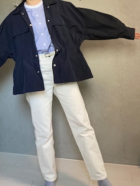 「CONVERSE TOKYO（コンバーストウキョウ）のアイテム（ジャケット/アウター）」を使った、HiNaさん（レディース・154cm）の春コーディネート