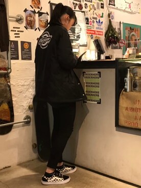 「Dickies（ディッキーズ）のアイテム（その他アウター）」を使った、fu0902さん（レディース・166cm）の春コーディネート