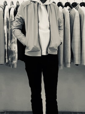 「MK MICHEL KLEIN HOMME （エムケーミッシェルクランオム）のアイテム（ジャケット/アウター）」を使った、MKミッシェルクランHOMME北千住さん（メンズ・185cm）の春コーディネート
