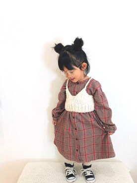 「2018秋チェッカーず」｜mei♡hinaさん（キッズ・90cm）の秋コーディネート