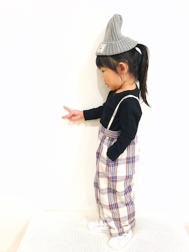 「ピース！」｜mei♡hinaさん（キッズ・90cm）の秋コーディネート