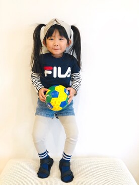 「うきうき♡春のデニムコーデ」｜mei♡hinaさん（キッズ・100cm）の春コーディネート