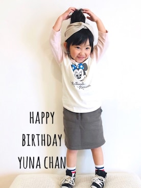 「アイテム（ラッピングキット）」を使った、mei♡hinaさん（キッズ・100cm）の春コーディネート