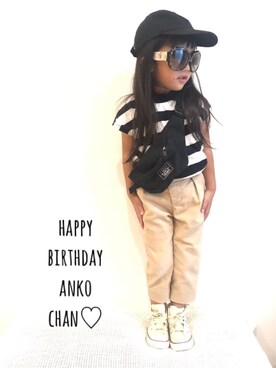 mei♡hinaさん（キッズ・100cm）の夏コーディネート