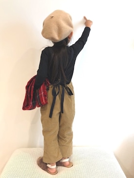 「ファー」｜「アイテム（オールインワン・サロペット）」を使った、mei♡hinaさん（キッズ・100cm）の秋コーディネート