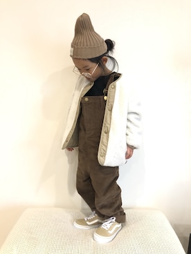 「オールドスクール」｜「アイテム（オールインワン・サロペット）」を使った、mei♡hinaさん（キッズ・100cm）の冬コーディネート