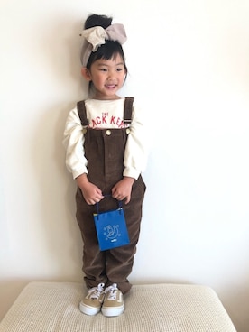 「オールドスクール」｜「アイテム（オールインワン・サロペット）」を使った、mei♡hinaさん（キッズ・100cm）の冬コーディネート