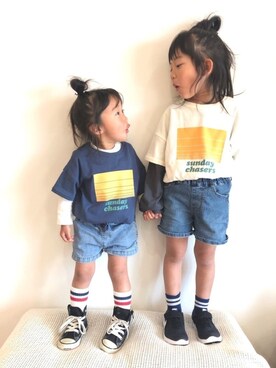 mei♡hinaさん(キッズ・100cm)の春コーディネート