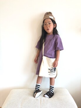 「ノースフェイス」｜mei♡hinaさん（キッズ・100cm）の春コーディネート