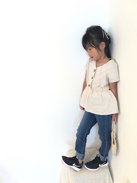 「アイテム（ヘアピン）」を使った、mei♡hinaさん（キッズ・100cm）の夏コーディネート