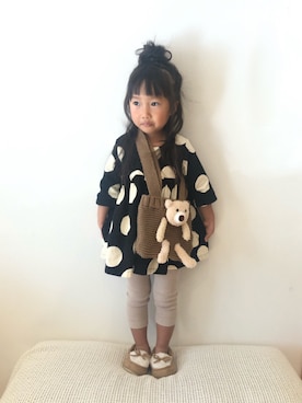 「no brand（ノーブランド）のアイテム（ワンピース/ドレス）」を使った、mei♡hinaさん（キッズ・100cm）の秋コーディネート