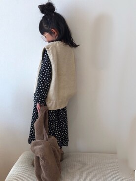 「SEVENDAYS=SUNDAY（セブンデイズサンデイ）のアイテム（ワンピース/ドレス）」を使った、mei♡hinaさん（キッズ・100cm）の秋コーディネート