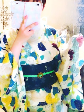 「ふりふ」｜「アイテム（浴衣）」を使った、あやかさん（レディース・151cm）の夏コーディネート